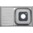 Мойка 8050 L MELANA 0,8/180 накладная прямоугольная с сифоном (005  t L *10)
