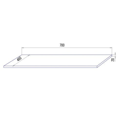 Столешница на тумбу Lotos 70 МДФ, белый глянцевый (CS00091639)