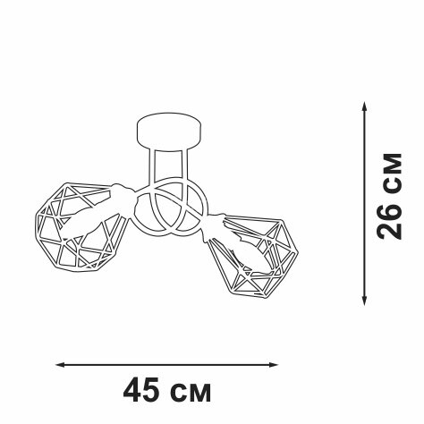 Потолочная люстра Vitaluce V4930-1/2PL