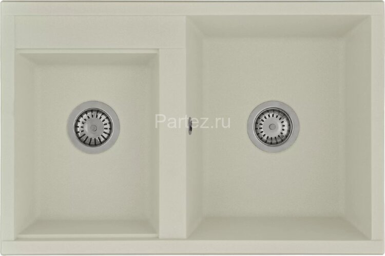 Мойка для кухни Aquaton Делия 78 DBL 2 чаши, жемчуг (1A723132DE240)