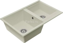 Мойка для кухни Aquaton Делия 78 DBL 2 чаши, жемчуг (1A723132DE240)