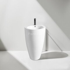 Раковина напольная Azario COMELLA 500х500х830 отдельностоящая круглая, белый (AZ-311)