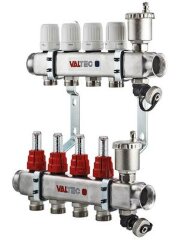 Коллекторная группа НЕРЖ. с расходомерами в сборе 1&quot;х12х3/4&quot;EK VALTEC