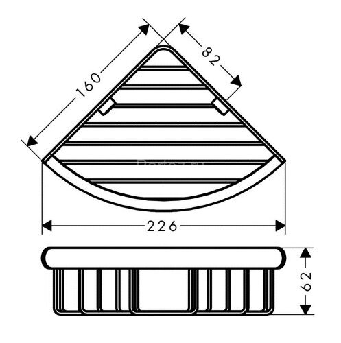 Угловая корзинка Hansgrohe Logis Universal, хром (41710000)