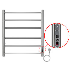 Полотенцесушитель электрический AZARIO PARMA 500/600 6 секций, диммер справа, хром (AZ10856)