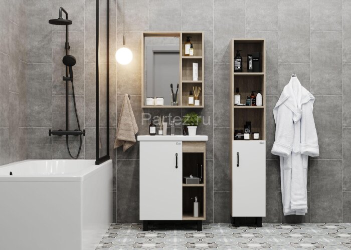 Зеркало-шкаф Onika Тимбер 60.00 Универсальный, Дуб сонома (206070)