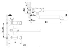 Смеситель для ванны Lemark Pallada LM2612C