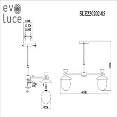 Подвесная люстра Evoluce SLE220202-05