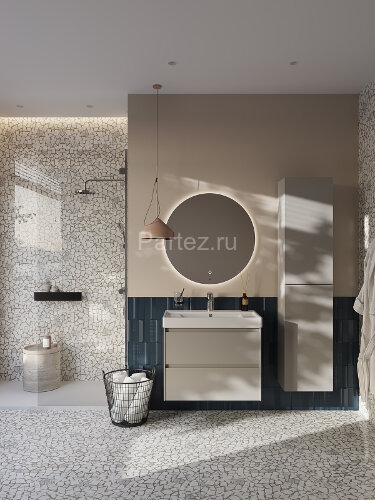 Шкаф - колонна Roca Ona 1750 подвесная, бежево-серый матовый (A857635510)