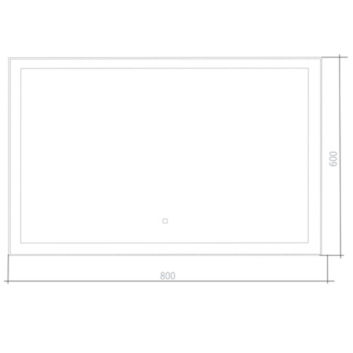 Зеркало AZARIO Сантана 800х600 c подсветкой и диммером, сенсорный выключатель (ФР-00002081)