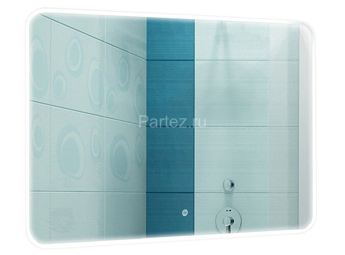 Зеркало AZARIO Alone Raggio 800х600 влагостойкое с подсветкой, сенсорный выключатель с функцией димм