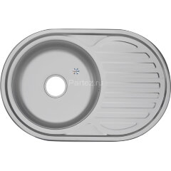 Мойка 7750 U N 0,6/160 матовая врез овальная с сифоном (122a NМ*12)