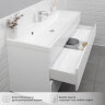 Комплект тумба Итана Sky 100 (1001х451х520) подвесная, с раковиной Clarissa 100, белый глянец (CS000