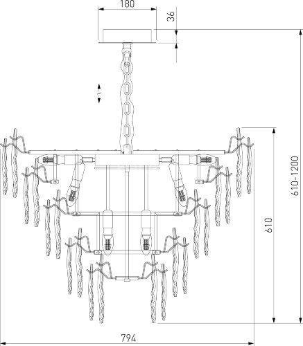 Подвесная люстра Bogate's 369