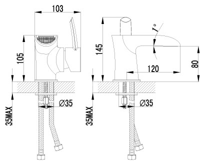 Смеситель Lemark Atlantiss LM3246C для раковины