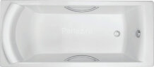 Ванна чугунная Jacob Delafon OVE Bi 170x75 см с антискользящим покрытием, с отверстиями для ручек, б