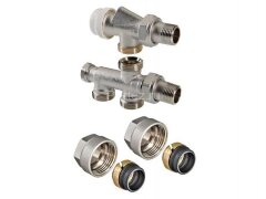 Термостатический узел нижнего подключения радиатора (комплект) 1/2&quot;х50%х3/4&quot;ЕК VALTEC