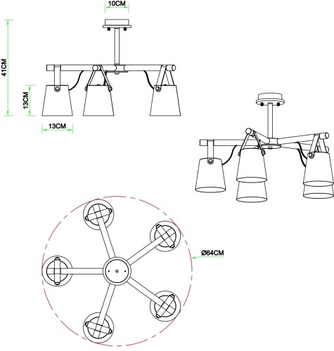 Потолочная люстра Arte Lamp A7032PL-5WH