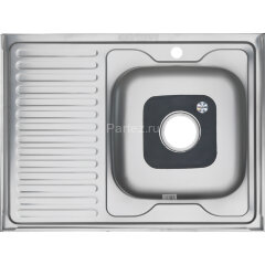 Мойка 8060 L MELANA 0,6/160 ДЕКОР накладная прямоугольная с сифоном (085D t L *10)