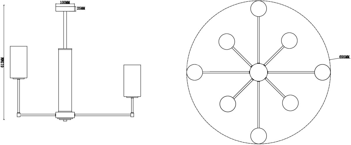 Потолочная люстра Freya FR5184PL-08CH