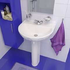 Раковина Santeri Лотос 580х 500, белый (1.3110.6.S00.10B.0)