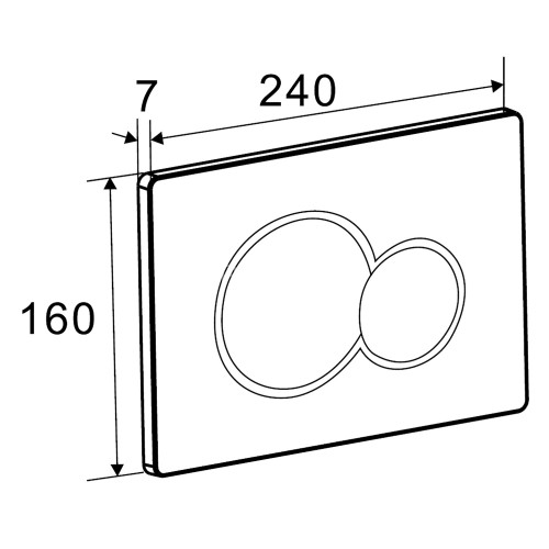 Кнопка смыва AZARIO NEW двойная, пластик, черный матовый (AZ-010.04)