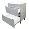 Комплект тумба Loranto Florena 60 600х470х810 напольная, с раковиной Azario Leon, светлый бетон (CS0