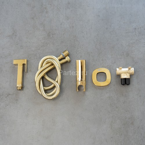 Смеситель Lemark Solo LM7172G с гигиеническим душем, встраиваемый