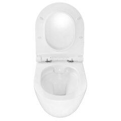 Унитаз подвесной Azario Geno 490х360х360 безободковый, с ультратонким сиденьем микроклифт (AZ2196D)