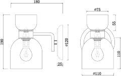 Бра Freya FR5094WL-01G