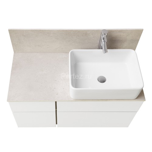 Столешница под раковину Aquaton Мишель 100 с панелью, бежевая (1A253303MIX40)