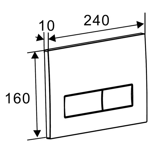 Кнопка смыва AZARIO NEW двойная, пластик, черный матовый (AZ-015.04)