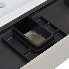 Тумба под раковину AQUATON Сохо 75 подвесная, Слэйт\Галька серая (1A258101AJ9A0)