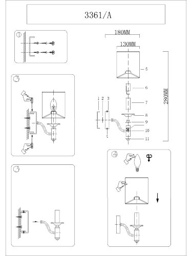 Бра Newport 3361/A brass