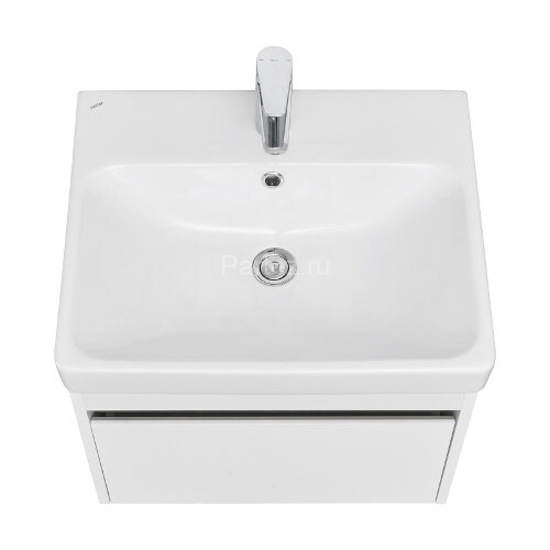 Тумба под раковину AQUATON Марти 55 подвесная, Белый/Дуб Эндгрейн (1A263201MY010)