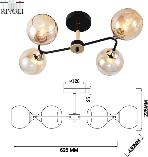 Потолочная люстра Rivoli 3138-304