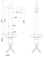 Смеситель для умывальника Lemark Element LM5109S