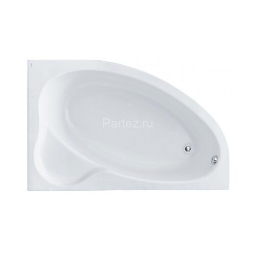 Ванна акриловая асимметричная Santek Эдера 170х100, правосторонняя, белая