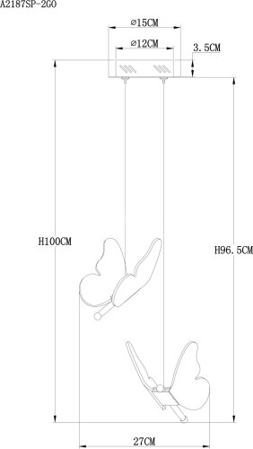 Подвесной светильник Arte Lamp A2187SP-2GO