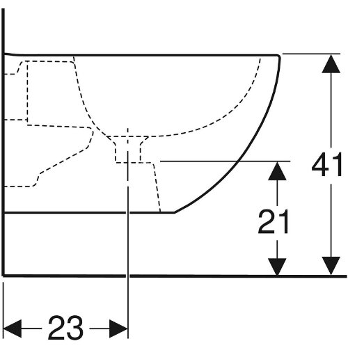 Биде Geberit Acanto без крышки, белое (500.601.01.2)