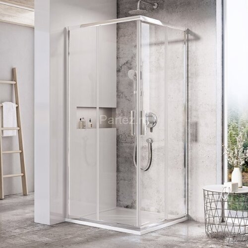 Душевой уголок Ravak Blix Slim 80x80 BLSRV2-80 профиль хром, стекло прозрачное