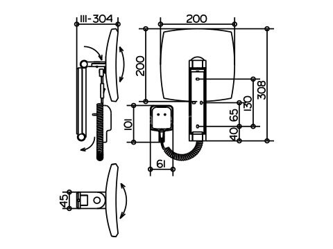 Косметическое зеркало Keuco ILook Move, Хром (17613019000)