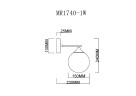 Бра MyFar MR1740-1W