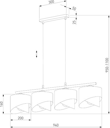 Подвесной светильник TK Lighting 4828 Marlon