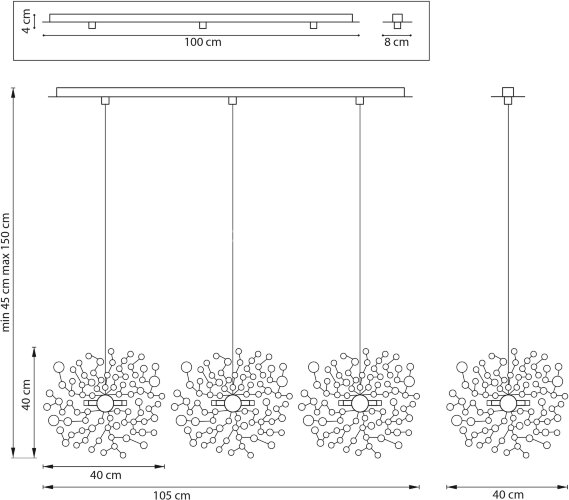 Подвесной светильник Lightstar L3PL721132