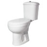 Унитаз-компакт Дора Стандарт, горизонтальный выпуск, с сиденьем, белый (47301130402)