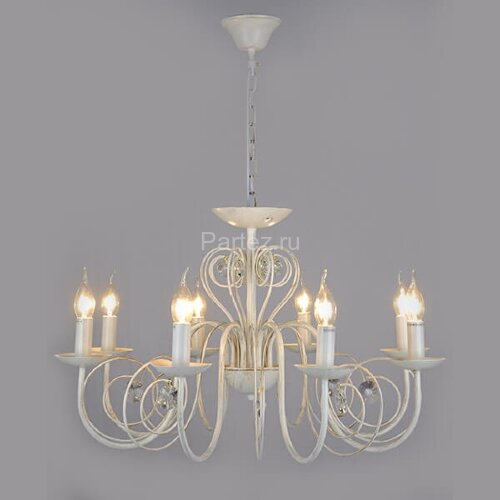 Подвесная люстра Eurosvet 60018/8 белый с золотом