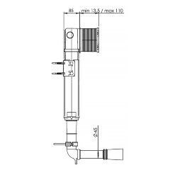 Бачок скрытого монтажа AZARIO 536х185х732 для приставного унитаза (AZ-8030-1001)