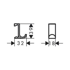 Крючок Hansgrohe WallStoris, Черный матовый (27914670)