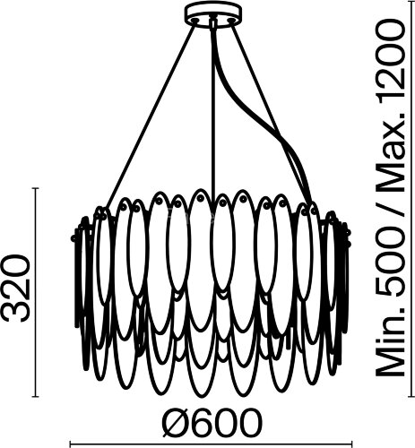 Подвесная люстра Freya FR5217PL-08FG